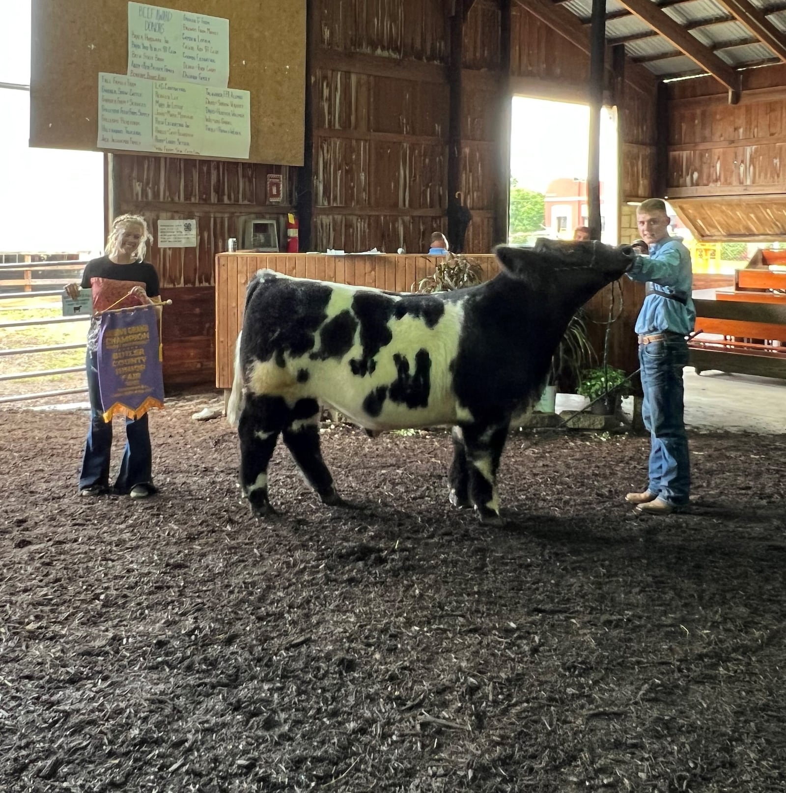 Nate Broermann, 17, sold his Reserved Champion steer in the Butler County Fair for $2,500. / CONTRIBUTED