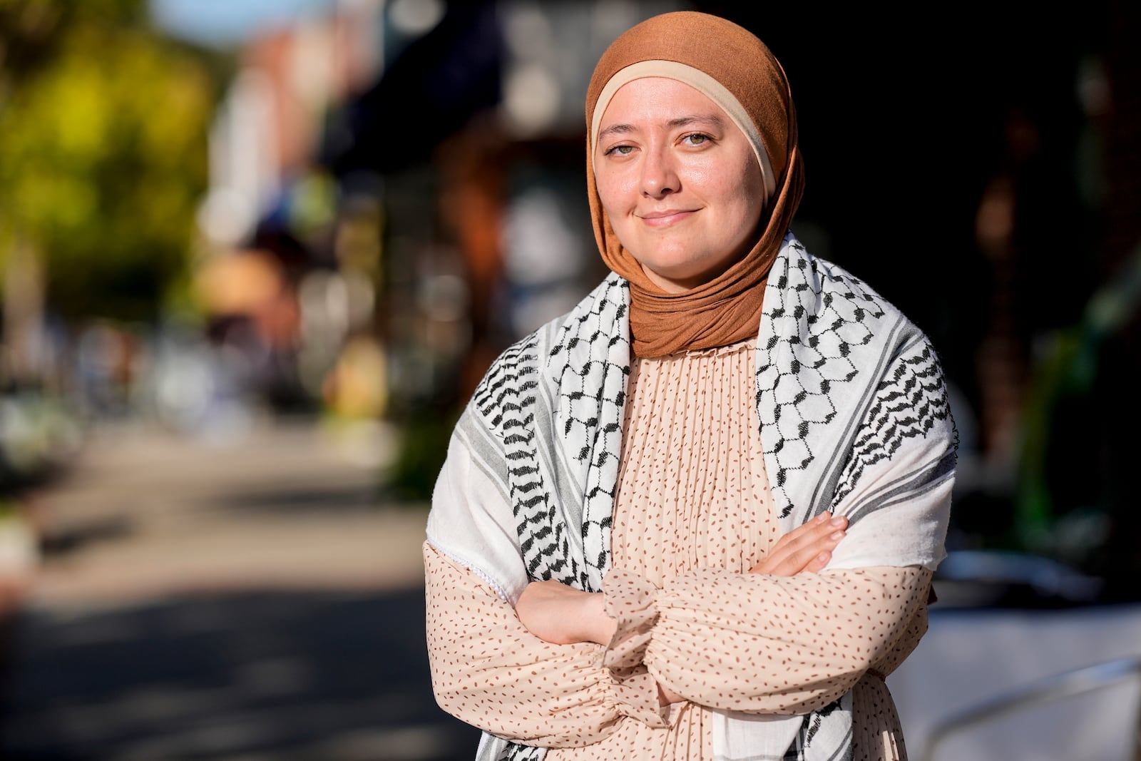 Georgia Rep. Ruwa Romman poses for a photo, Tuesday, Oct. 29, 2024, in Norcross, Ga. (AP Photo/Mike Stewart)