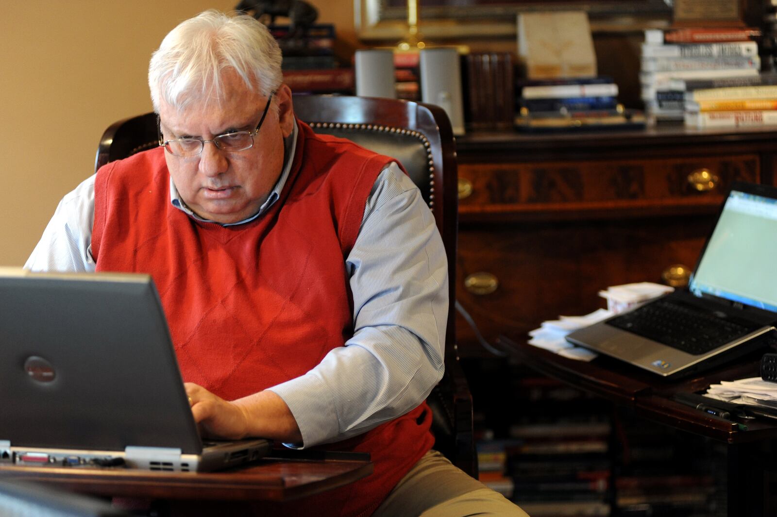 Mike Fox, pictured here in April 2011 in a former Oxford home, has survived a surgical procedure that removed a cancerous kidney. FILE PHOTO