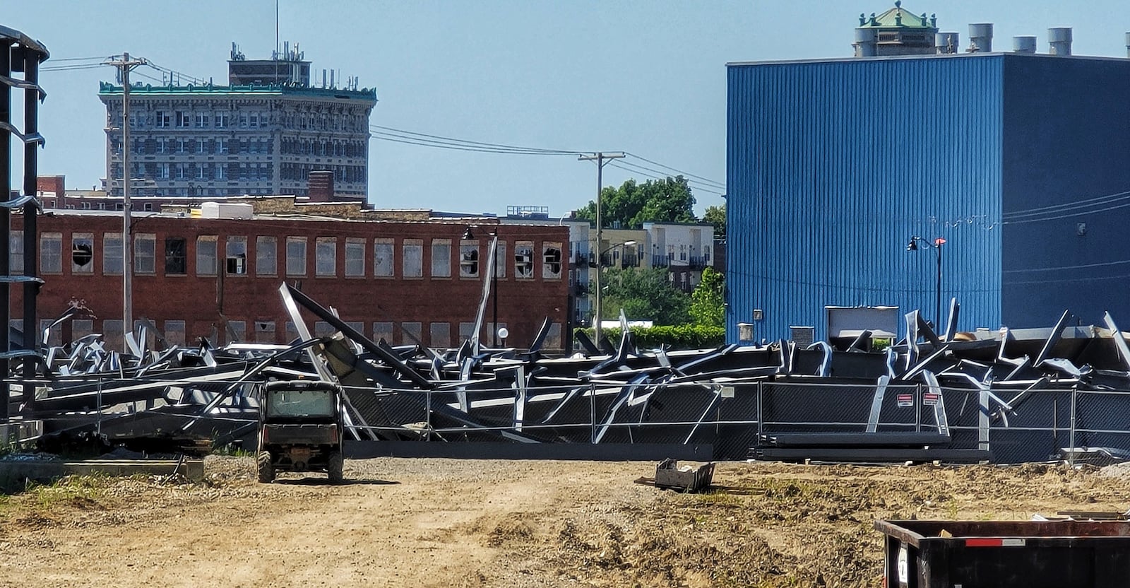 Construction of the enormous Spooky Nook Sports Champion Mill indoor sports complex is facing construction delays because of the March collapse of a building that will house an indoor soccer-sized field, owner Sam Beiler said Wednesday. It is scheduled for completion at the end of this year. NICK GRAHAM / STAFF