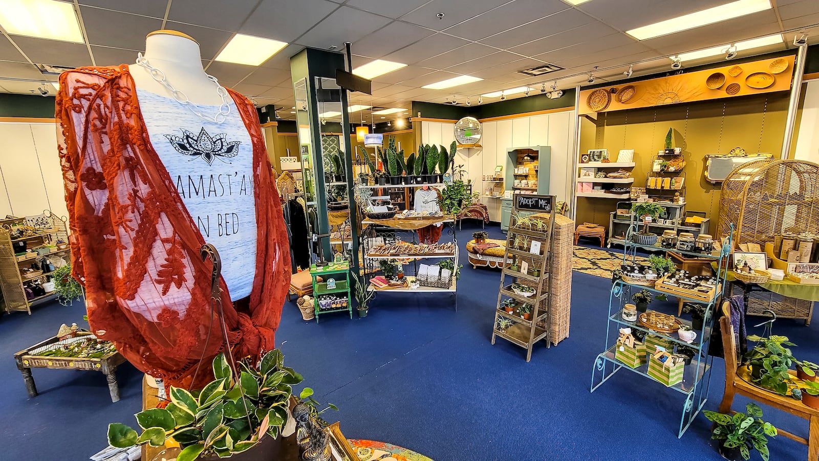 Celeste Vanover has opened Thimble Gardens at Bridgewater Falls in the space formerly occupied by Justice. Thimble Gardens has moved to Fairfield Township from Lebanon and the store has a variety of plants, gifts, workshops, clothing and more. NICK GRAHAM / STAFF