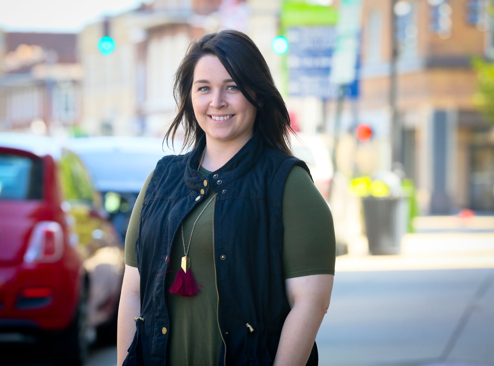 Mallory Greenham, executive director of Downtown Middletown Inc. stands along Central Avenue, which has welcomed many new businesses over the last several months. 