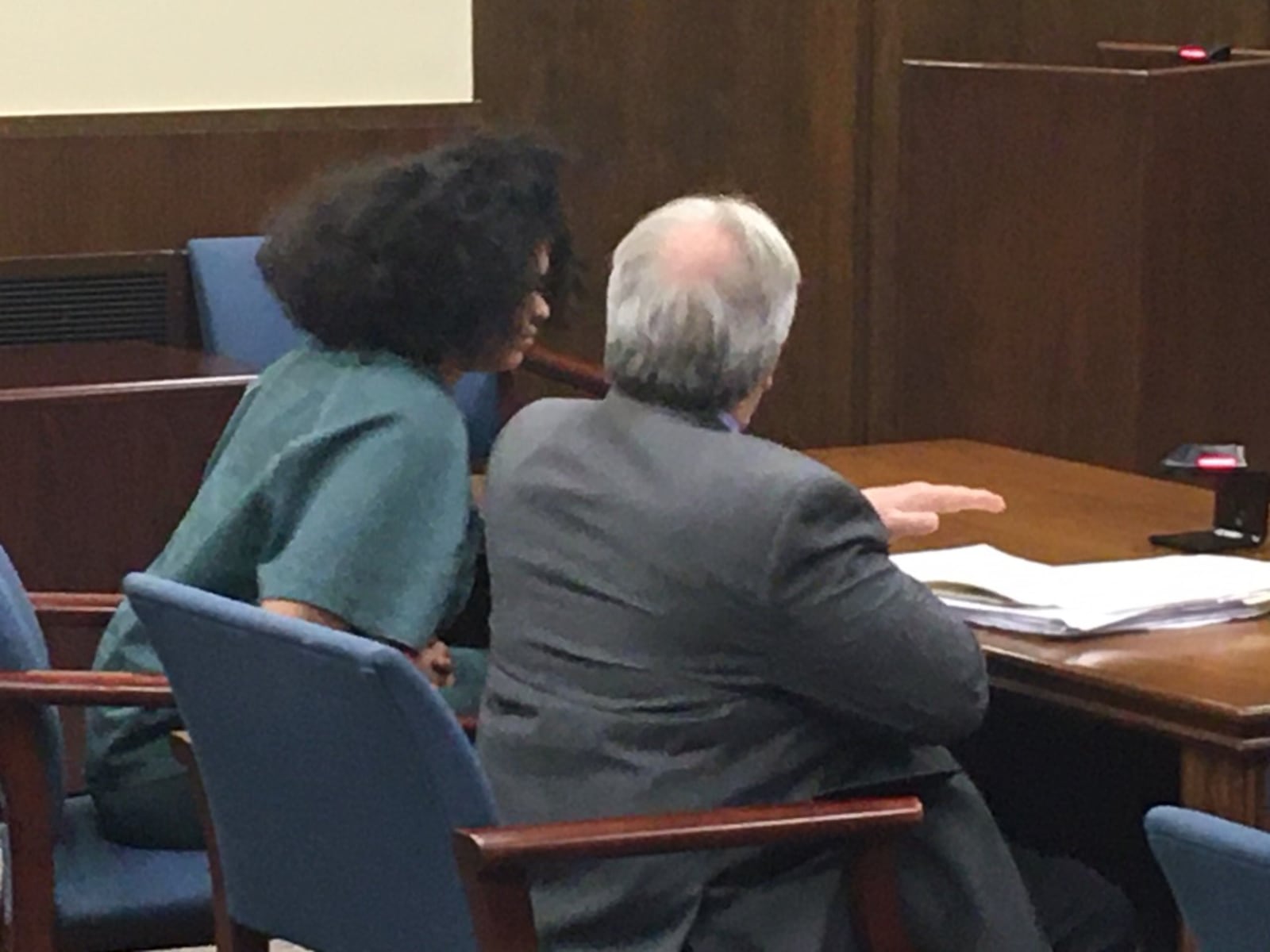 Alyssa Irwin-Debraux appeared in Montgomery County Common Pleas Court Monday for a resentencing.