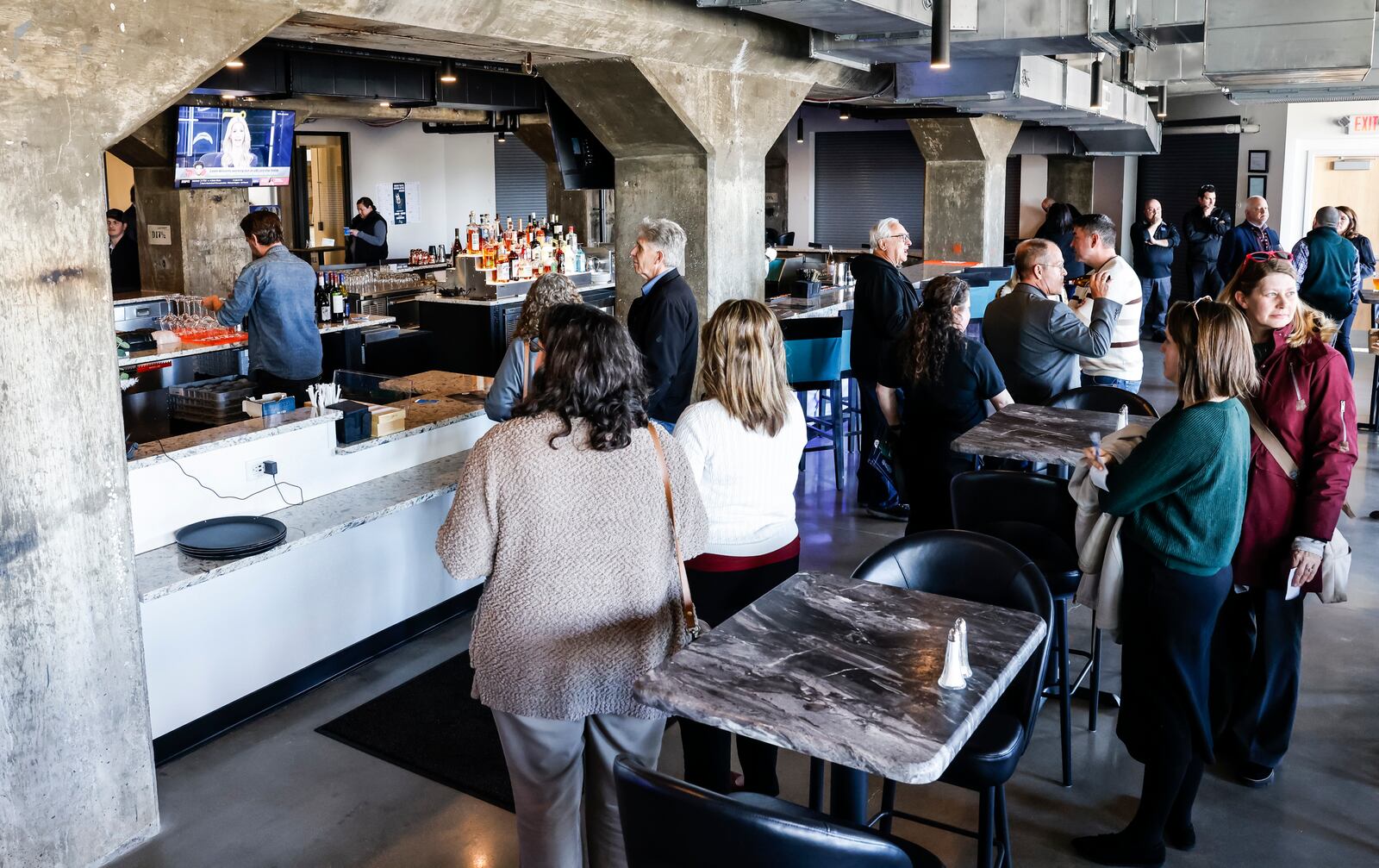 Spooky Nook Sports Champion Mill is held a ribbon cutting for their new Hydraulic Bar in the Champion Mill Conference Center at 600 N. B St. Wednesday, March 20, 2024 in Hamilton. NICK GRAHAM/STAFF