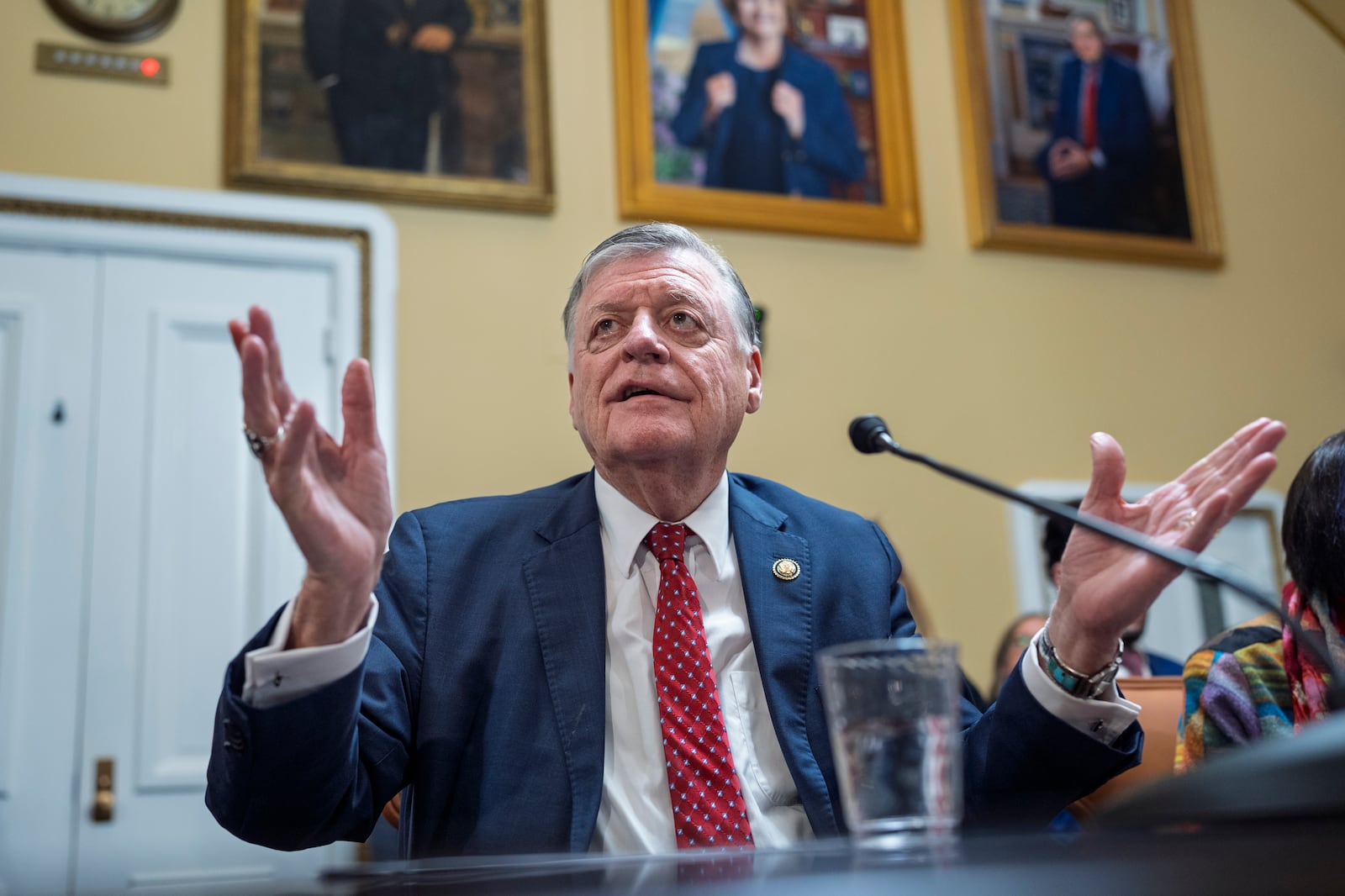 House Appropriations Committee Chairman Tom Cole, R-Okla., responds to questions from the House Rules Committee as the panel prepares a spending bill that would keep federal agencies funded through Sept. 30, at the Capitol, in Washington, Monday, March 10, 2025. (AP Photo/J. Scott Applewhite)