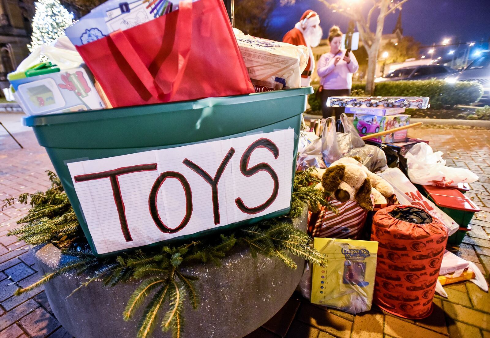 In the spirit of the Christmas season, John Drury is collecting toys to be donated to children in need through St. Vincent de Paul’s Angels for Toys program. NICK GRAHAM/STAFF