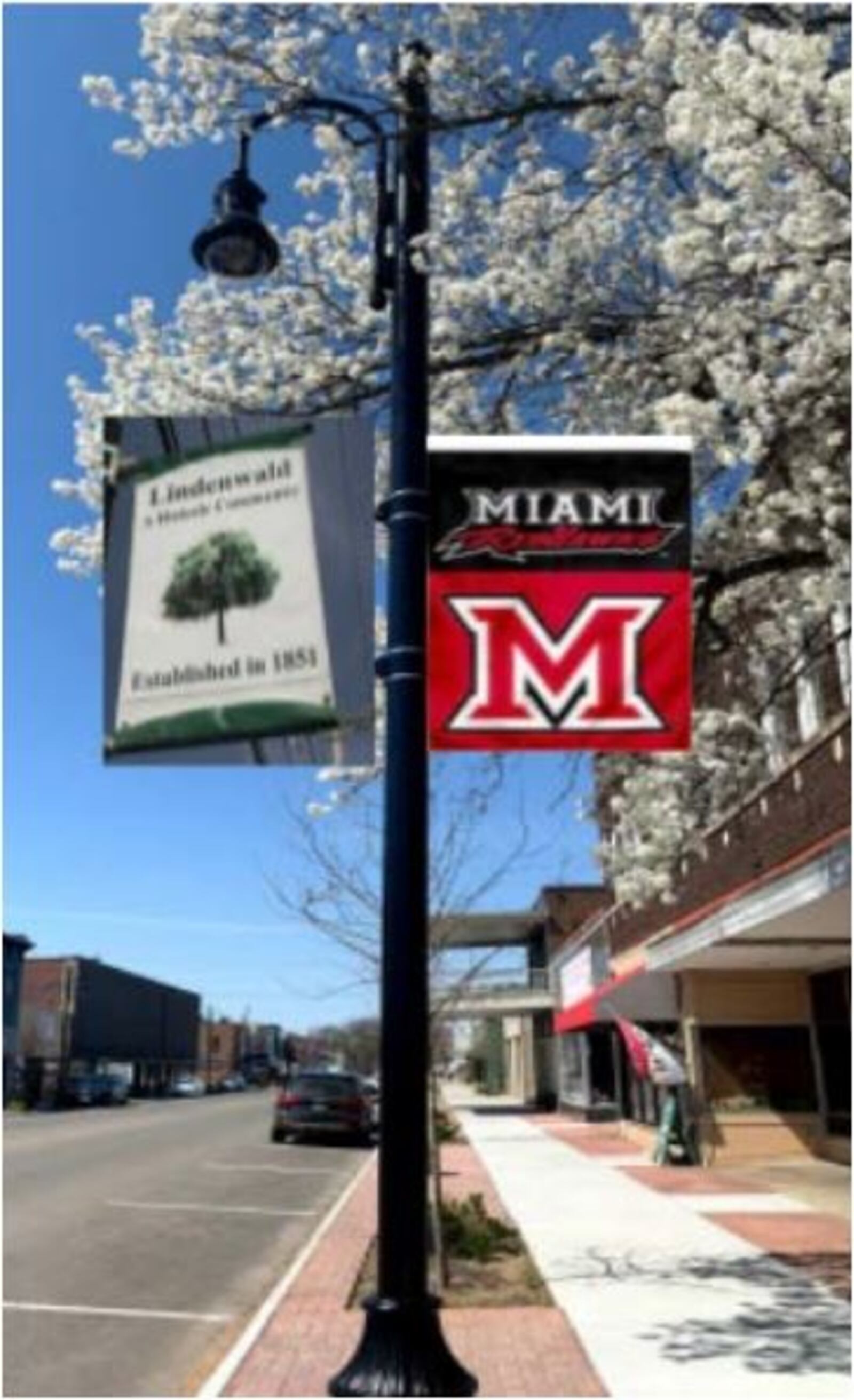 Miami planning students recommended increased use of signage, including better light posts, to brighten the Lindenwald business district and make it more inviting to students of Miami's Hamilton campus. PROVIDED