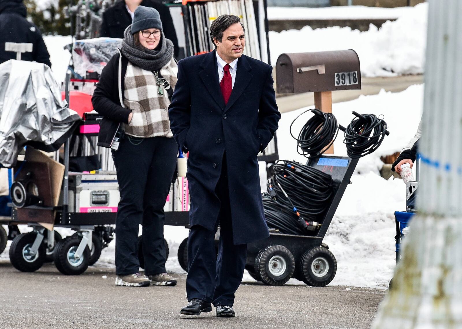 Crews worked in Hamilton in January of 2019, filming scenes for the Mark Ruffalo movie “Dark Waters.” Scenes from the movie were filmed in Hamilton and Cincinnati. NICK GRAHAM/STAFF