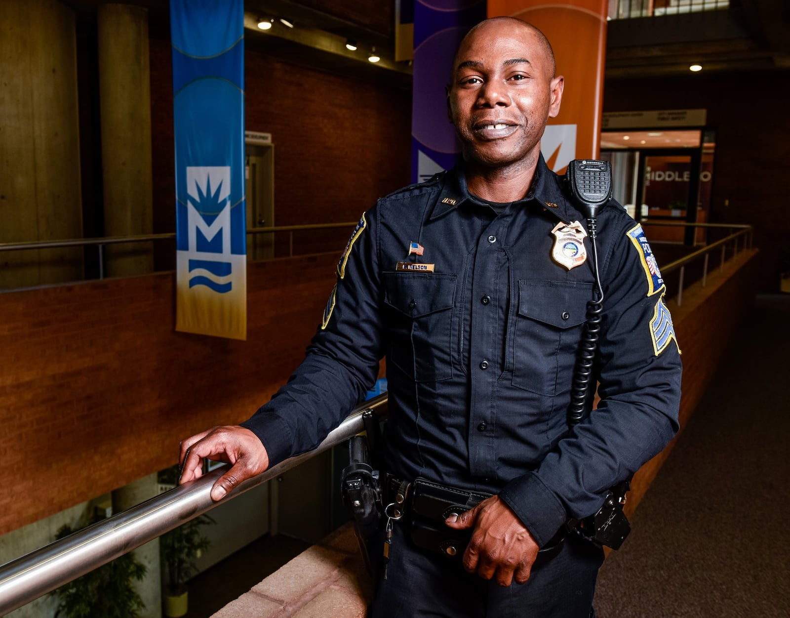 Earl Nelson was promoted to sergeant with the Middletown Division of Police in 2017. He has been with the department since 2005. He is the first black sergeant for the department. NICK GRAHAM/STAFF