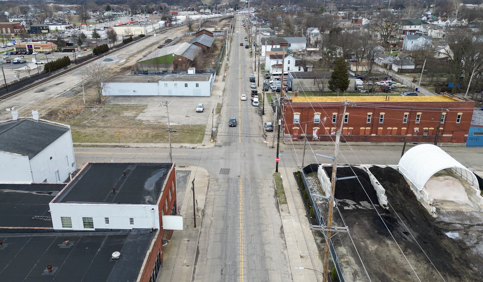 The Maple Avenue corridor in Hamilton could see development and improvements on some buildings. Amp House Brewing is planned for the former electric substation and Meyer Brothers and Sons could soon start a construction project to redevelop 1000 Maple Ave. into its new cabinetry and remodeling business. NICK GRAHAM/STAFF