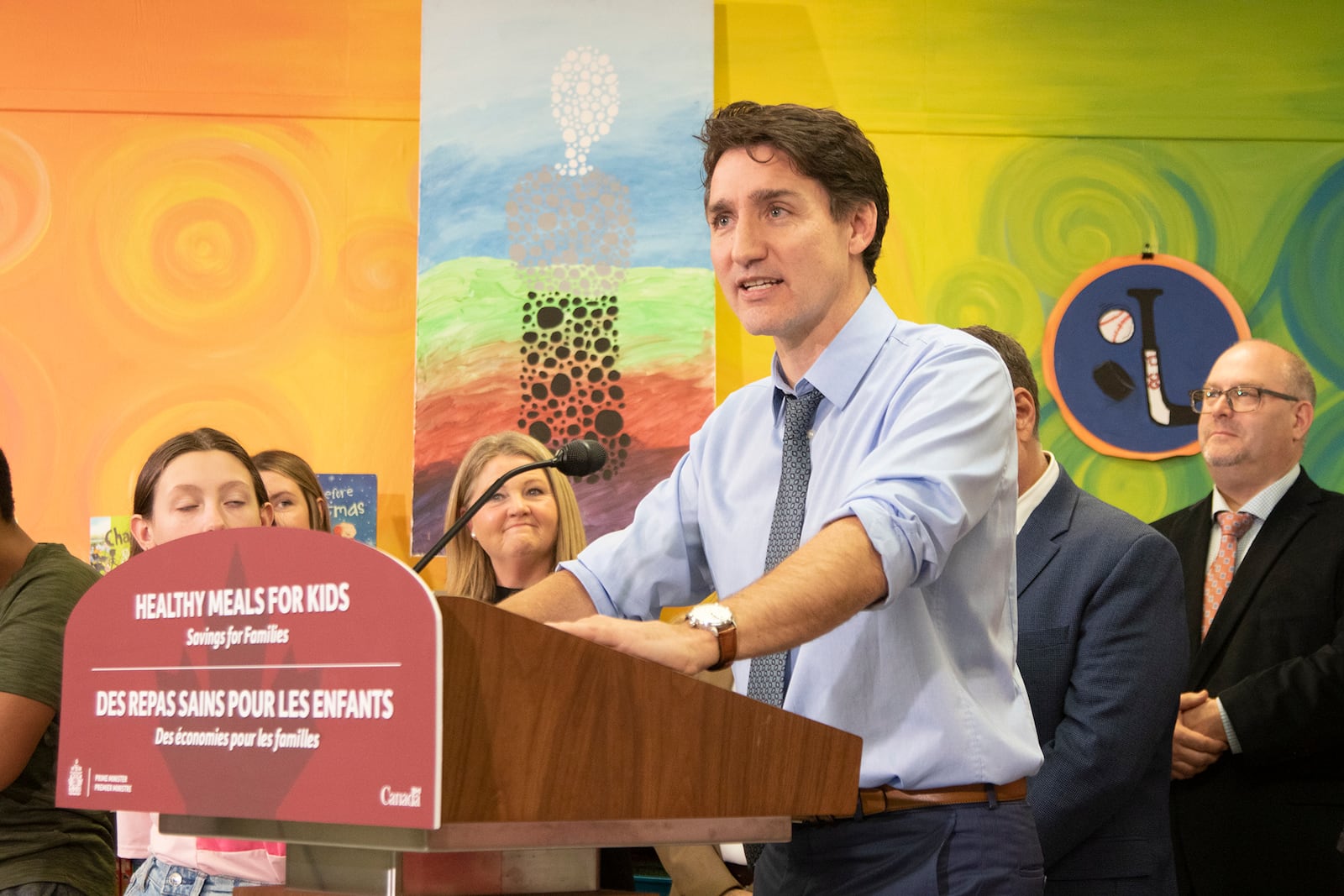 Prime Minister Justin Trudeau speaks at an event in Mount Stewart, P.E.I., Friday, Nov. 29, 2024. (Ron Ward /The Canadian Press via AP)