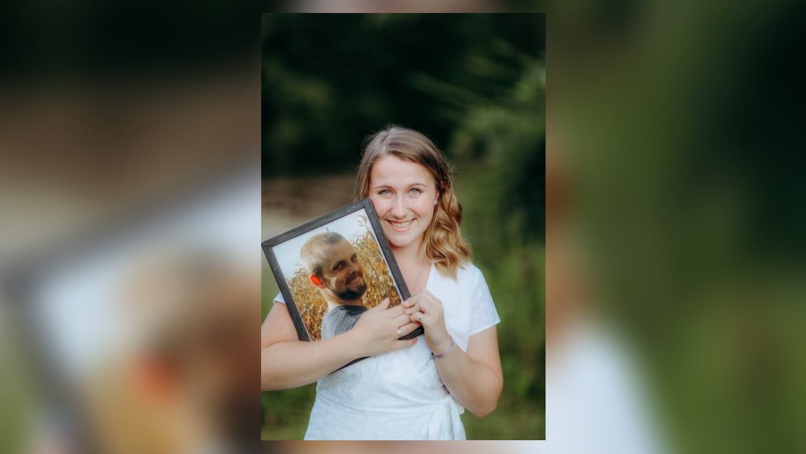 Fairfield grade Rachel Watson holding a photo of her brother, Stephen Kerr, who died from suicide last April. CONTRIBUTED