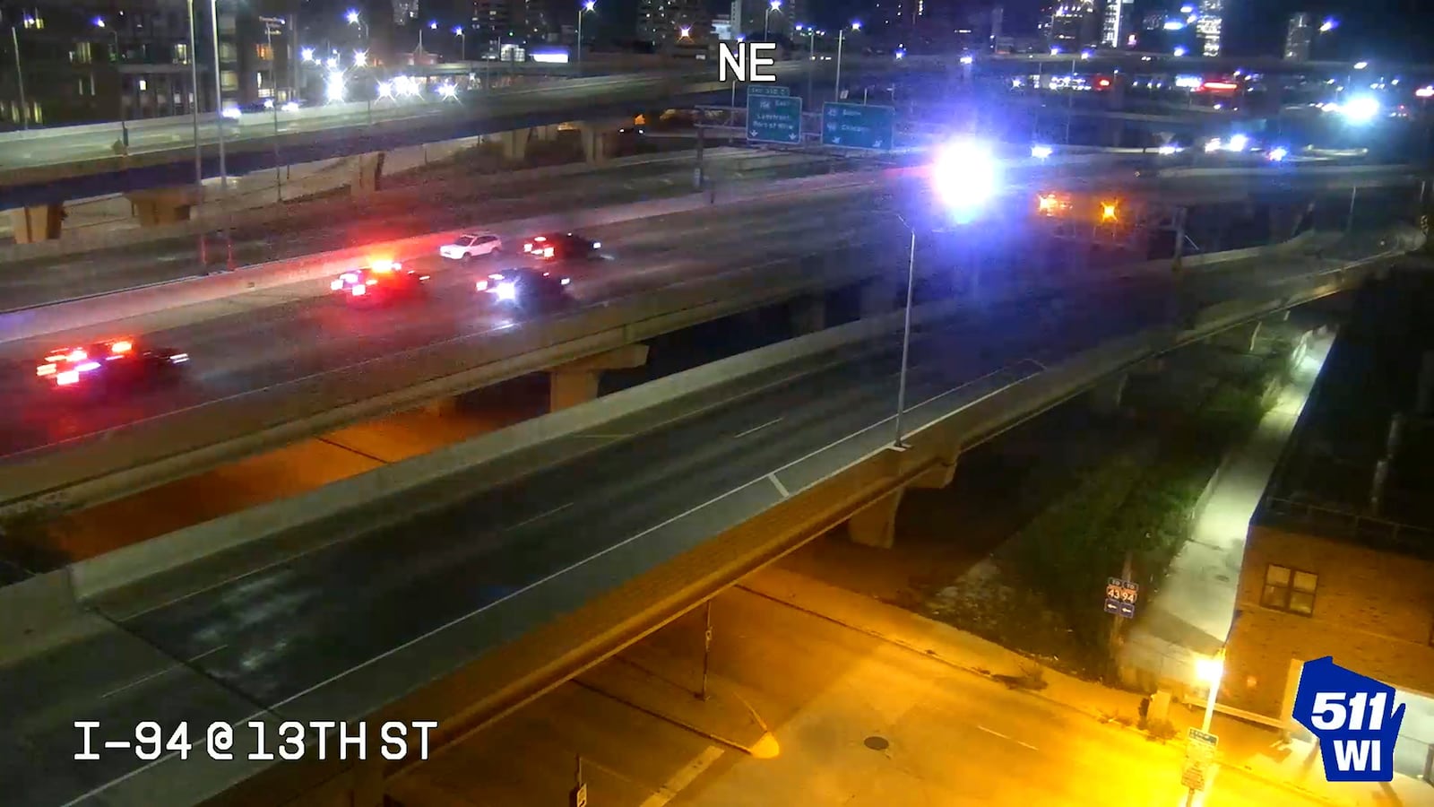 An image captured from Wisconsin Department of Transportation video shows a suspected drunken driver heading the wrong way on Interstate 94, traveling within feet of Vice President Kamala Harris' motorcade following a campaign stop on Monday, Oct. 21, 2024 in Milwaukee, Wis. (Wisconsin Dept. of Transportation via AP)