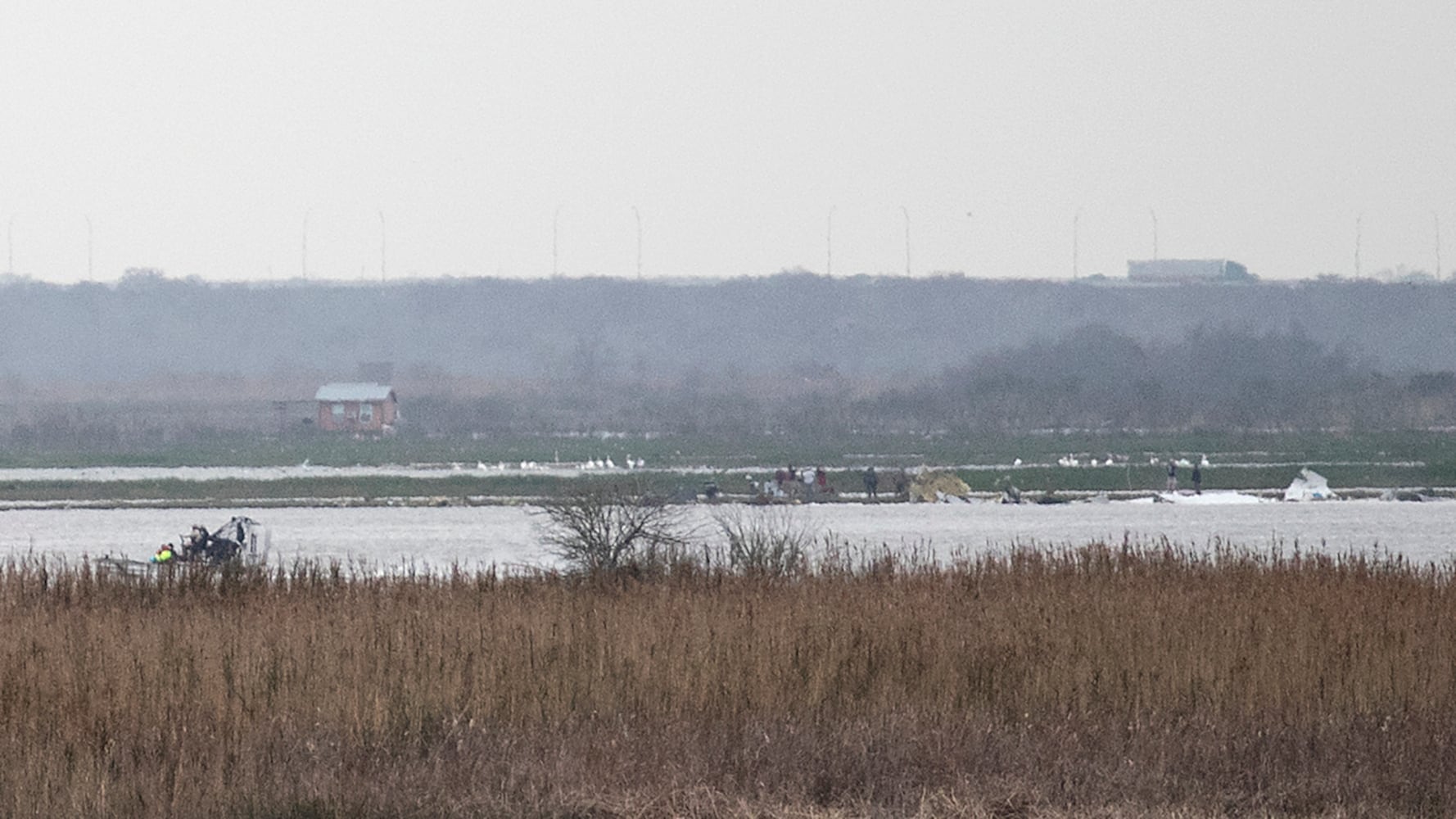 Amazon cargo plane crashes into shallow bay