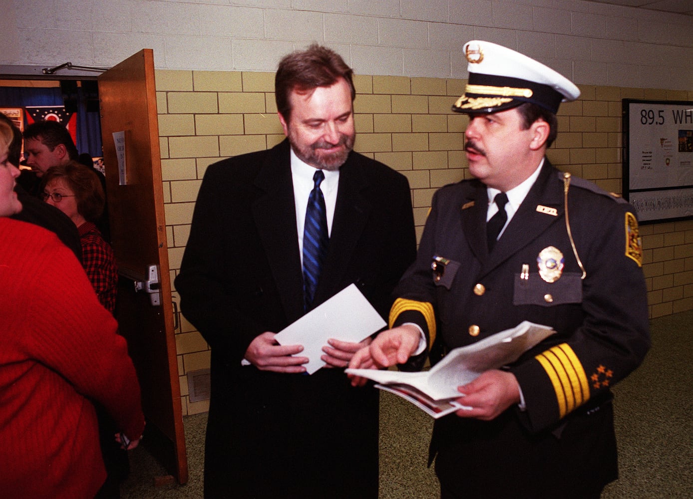 President George W. Bush signing No Child Left Behind Act at Hamilton High School Jan. 8, 2002.