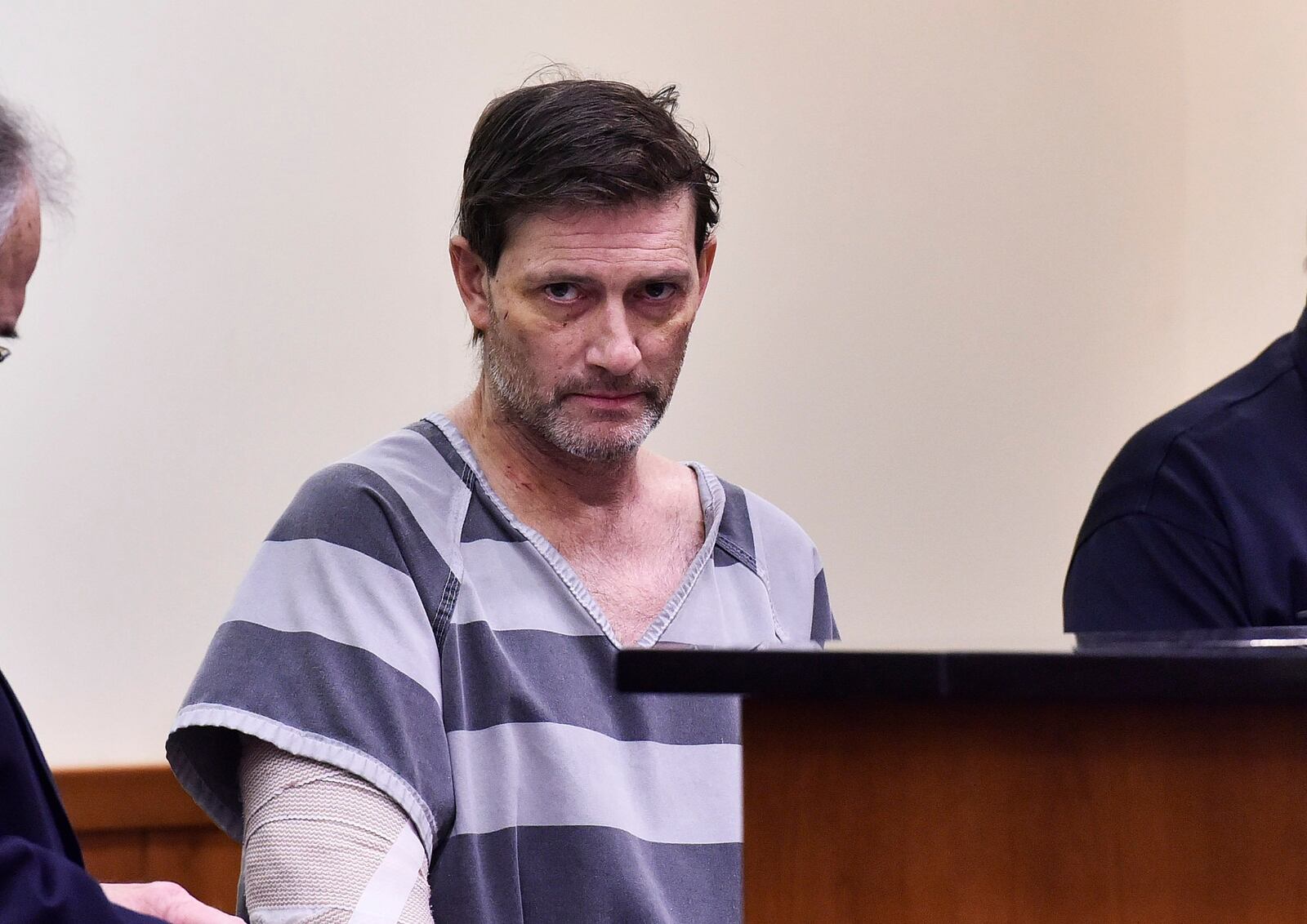 Bond was set at $1 million for Jason Cooper, the man accused of ambushing a Middletown police officer, stealing his cruiser and then ramming another cruiser. Cooper appeared in Middletown Municipal Court March 6. NICK GRAHAM/STAFF