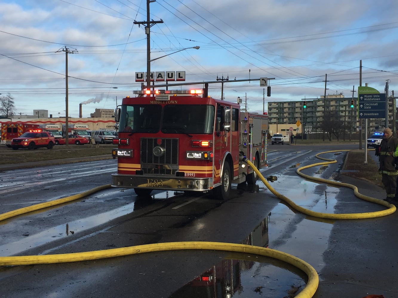 PHOTOS: Large fire at old Middletown Paperboard building on New Year’s Day