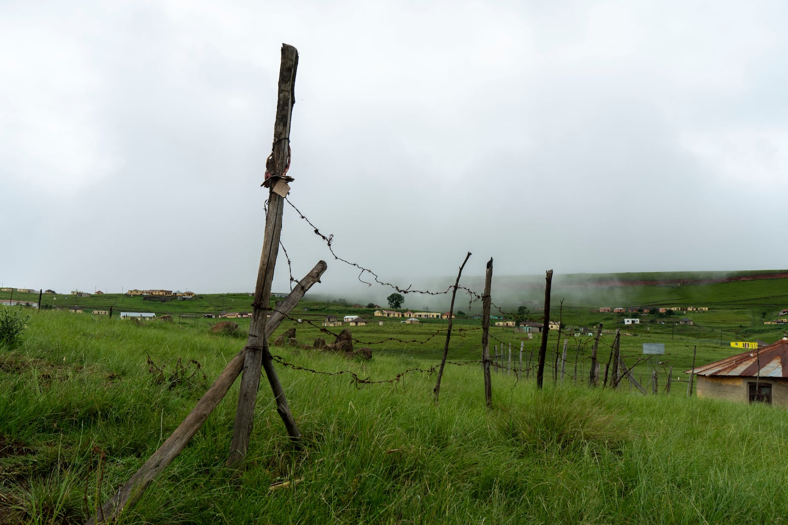 Fog rolls over Nozuko Majola's Umzimkhulu home Tuesday, Nov. 11, 2025, is one of millions of patients in South Africa affected by U.S. President Donald Trump's global foreign aid freeze, raising worries about HIV patients defaulting on treatment. (AP Photo/Jerome Delay}