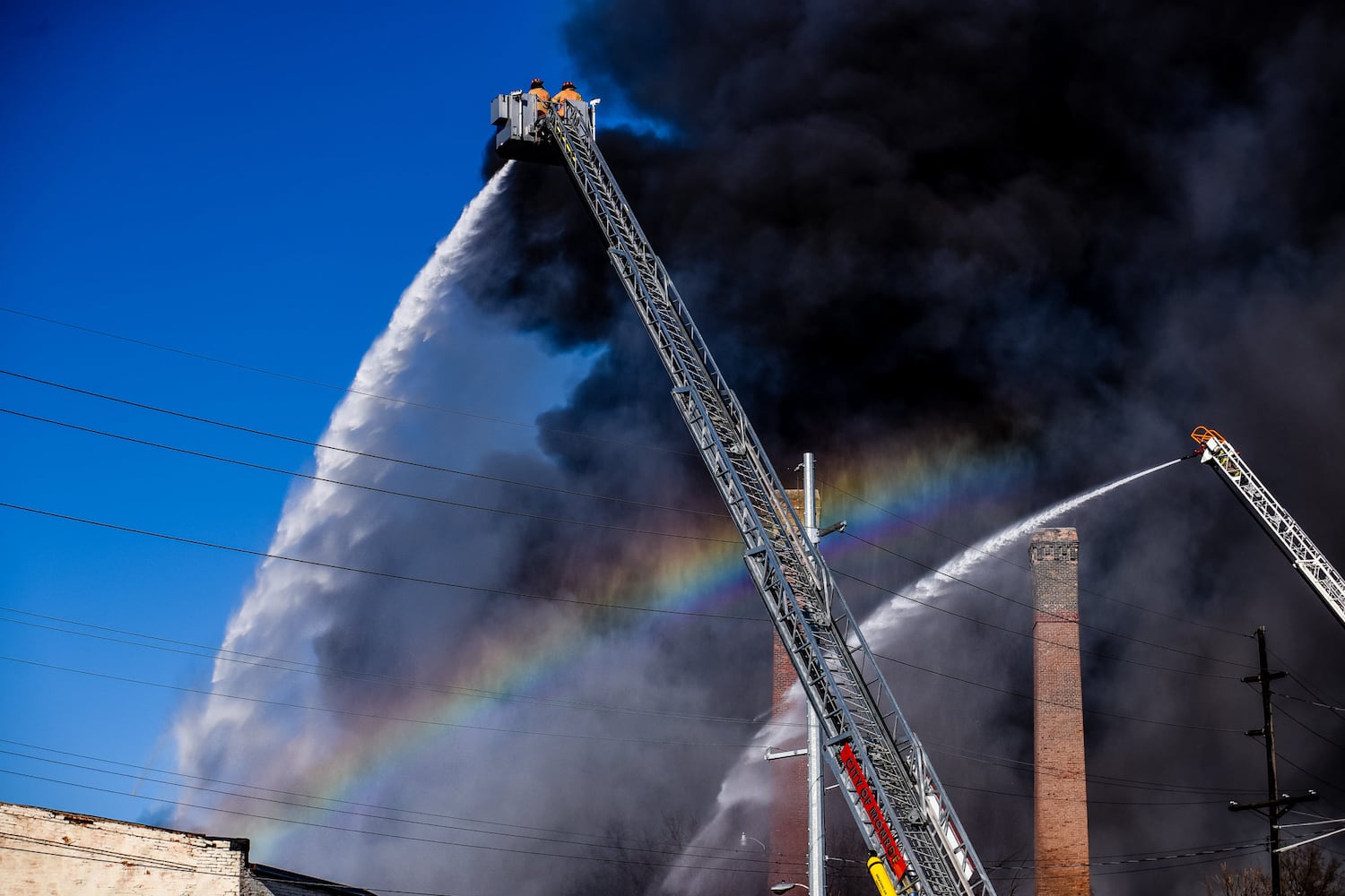 PHOTOS: Large fire at old Middletown Paperboard building on New Year’s Day