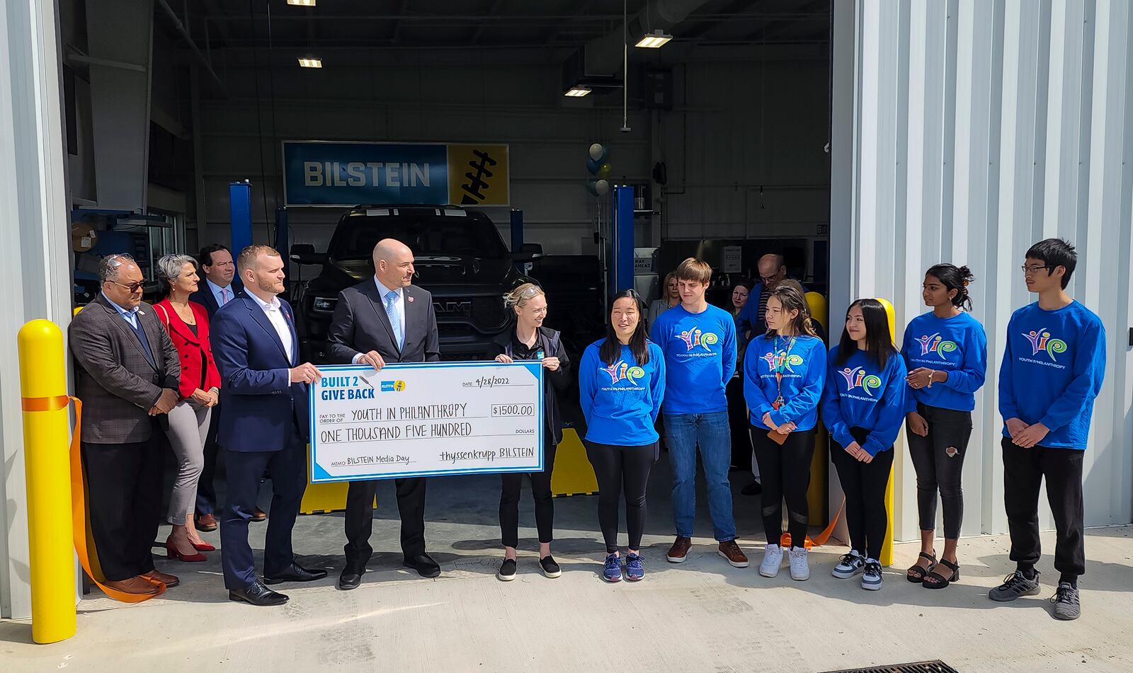 Thyssenkrupp Bilstein showcased its new R&D garage at their Hamilton plant on Thursday, April 28, 2022. The event included presentations and speeches, a ribbon cutting and tours of the campus and new facility. Guest were able to take test rides at Bilstein's Proving Grounds in several Bilstein equipped vehicles. NICK GRAHAM/STAFF