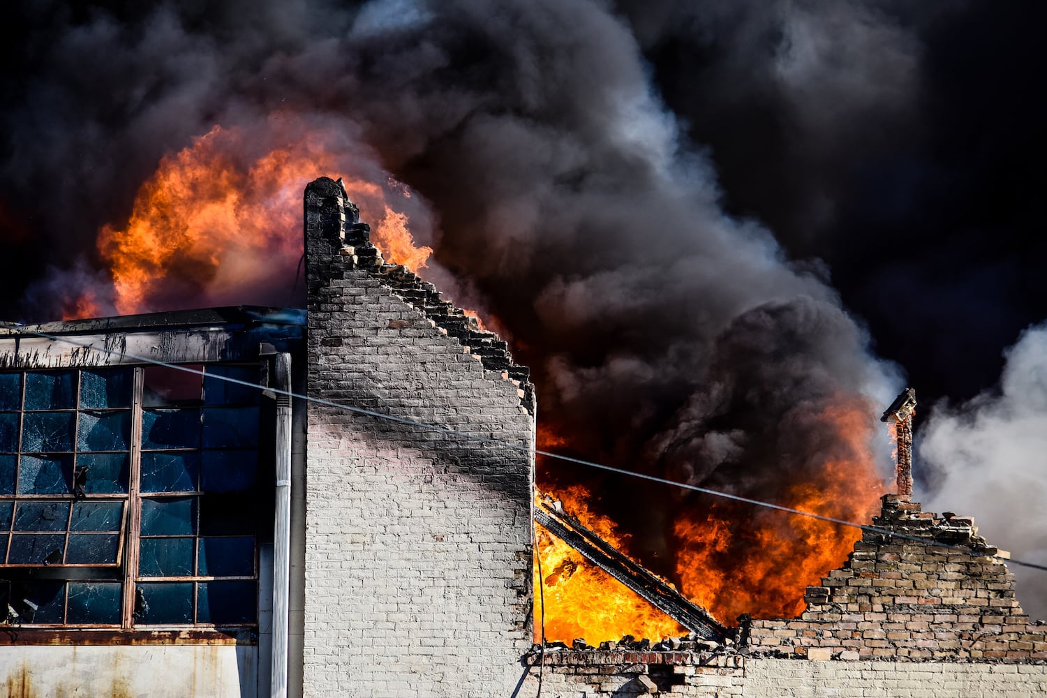 PHOTOS: Large fire at old Middletown Paperboard building on New Year’s Day