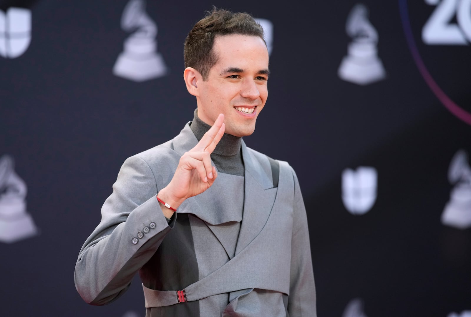 FILE - Producer and songwriter Edgar Barrera arrives at the 23rd Annual Latin Grammy Awards at the Mandalay Bay Michelob Ultra Arena in Las Vegas, Nov. 17, 2022. (AP Photo/John Locher, File)