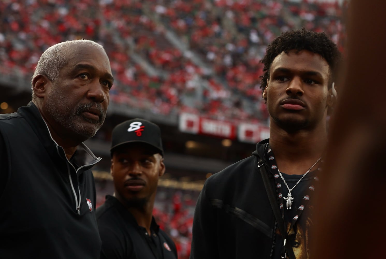 LeBron James visits Ohio Stadium