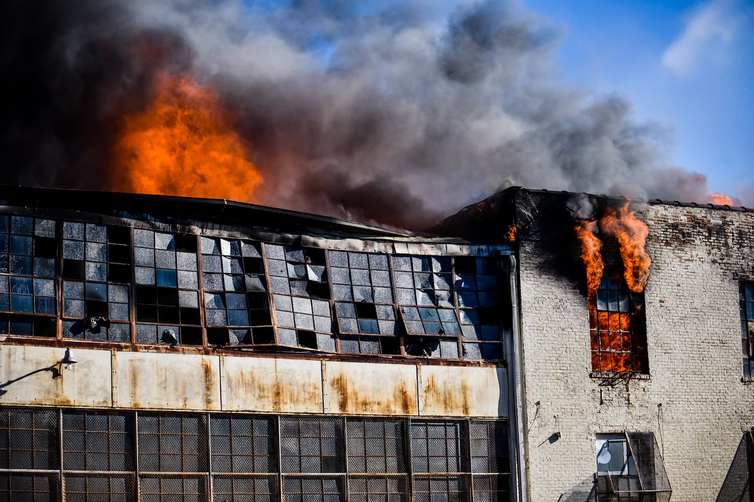 PHOTOS: Large fire at old Middletown Paperboard building on New Year’s Day