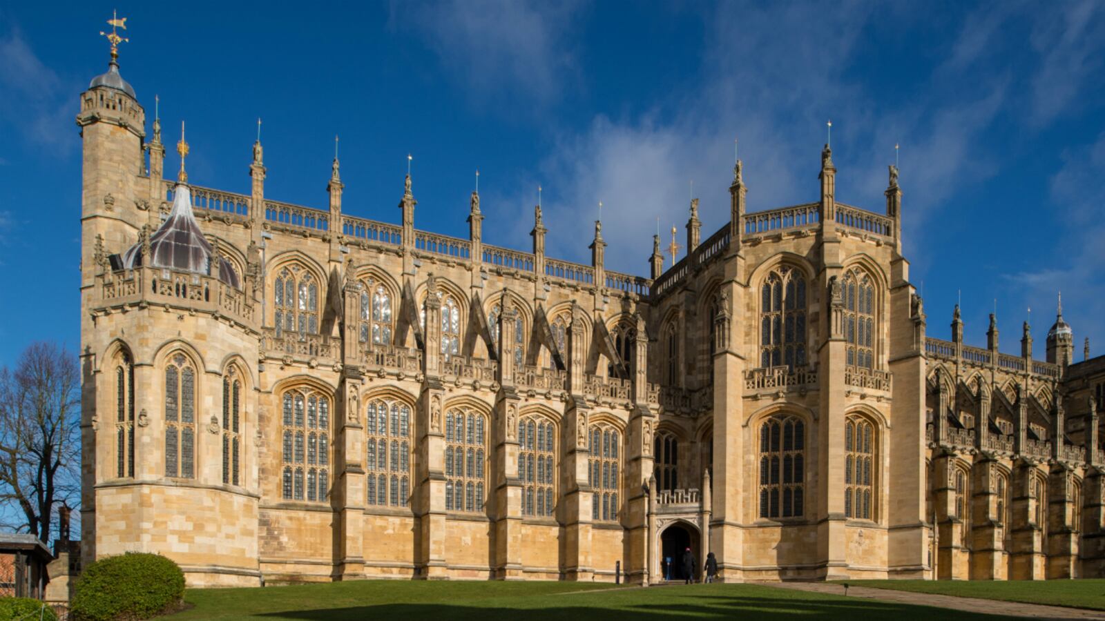 A view of St George's Chapel at Windsor Castle, where Prince Harry and Meghan Markle will have their wedding service, February 11, 2018 in Windsor, England. The Service will begin at 1200, Saturday, May 19 2018.