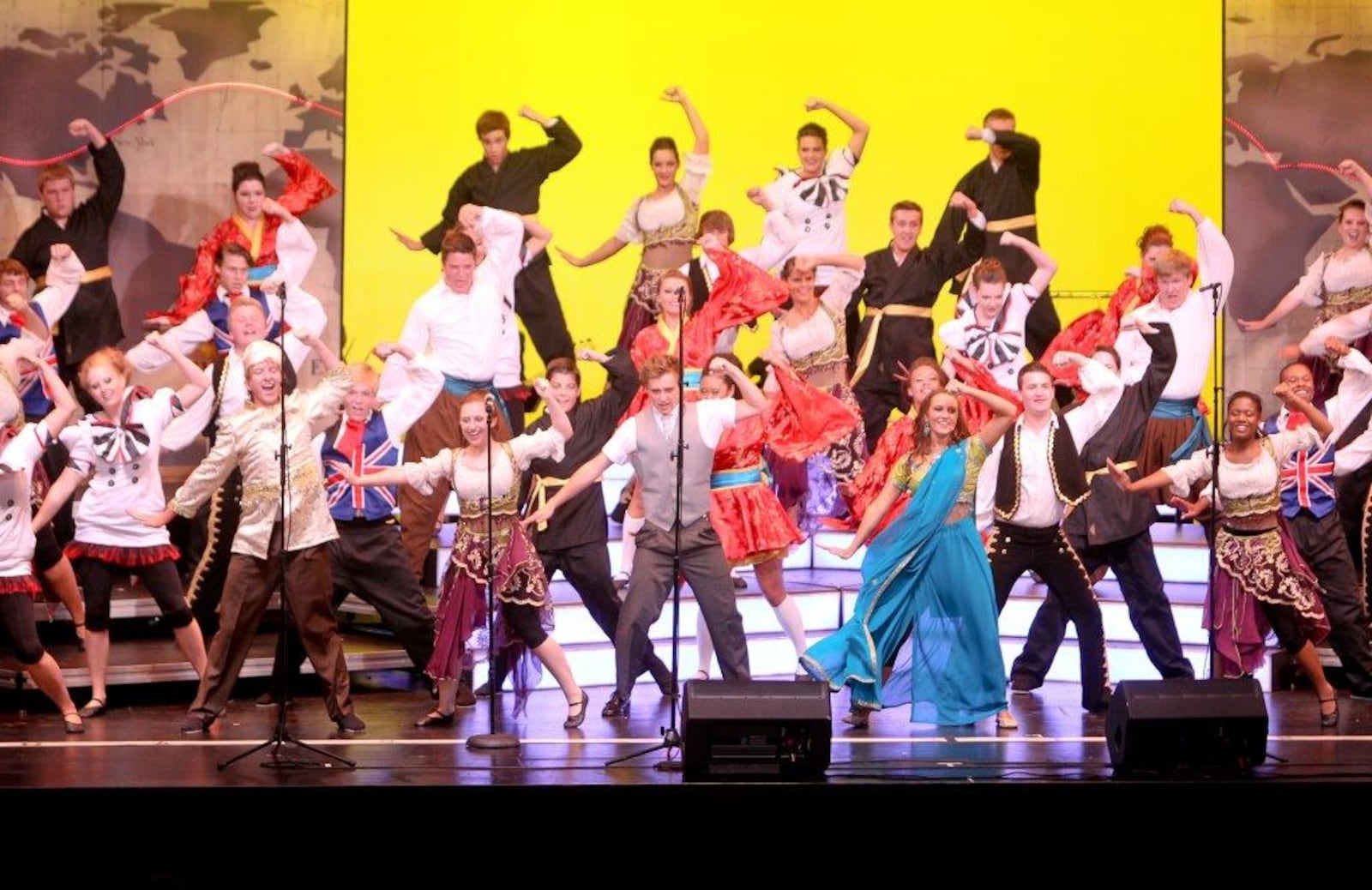 The Fairfield Choarliers perform during the Show Choir (Champions Competition) of the World Choir Games in July 2012 at the Aronoff Center in Cincinnati.