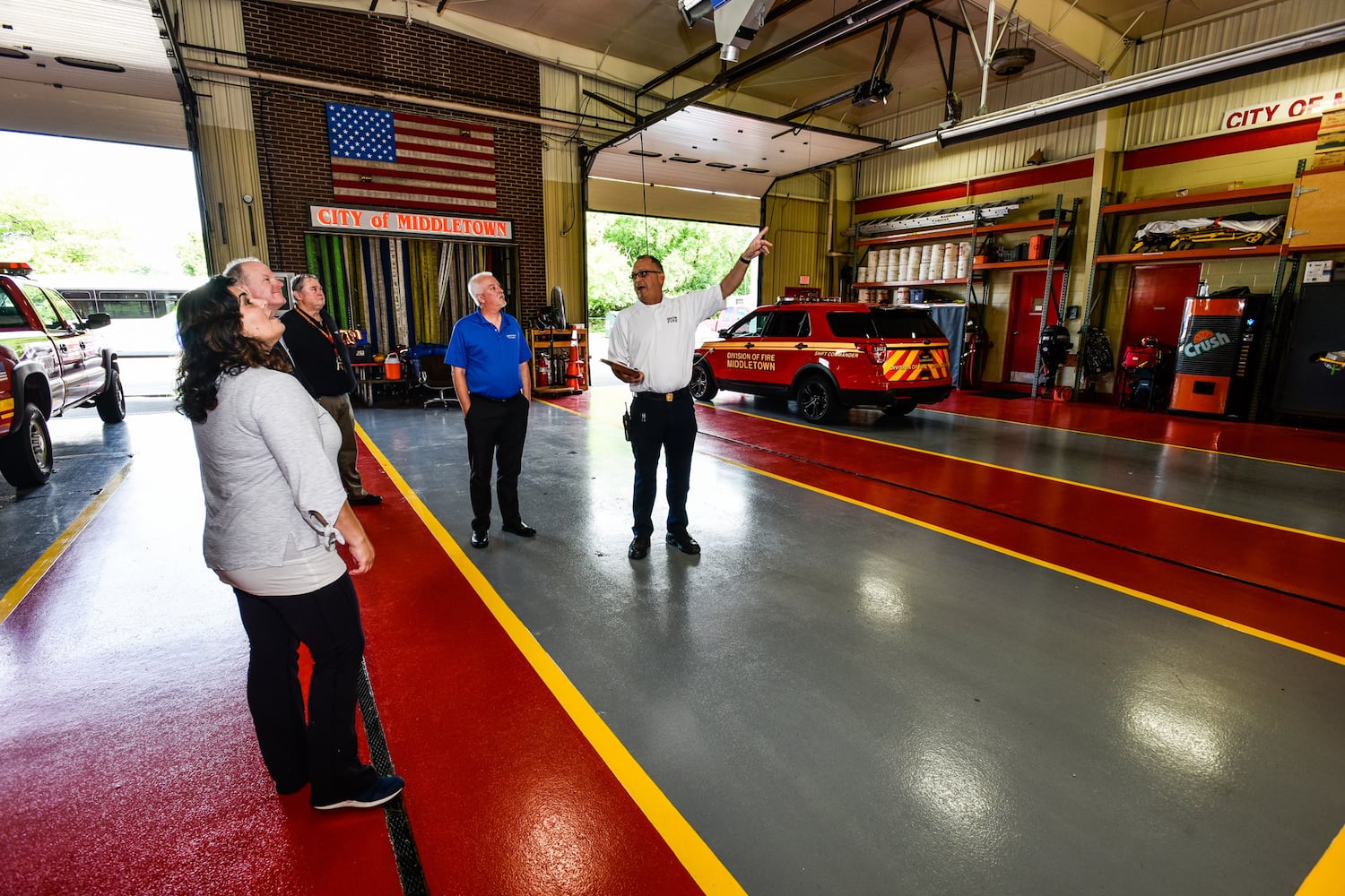 City council and officials tour Middletown fire stations