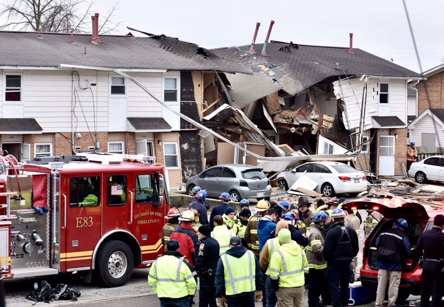 PHOTOS: Middletown apartment building collapse injures 1