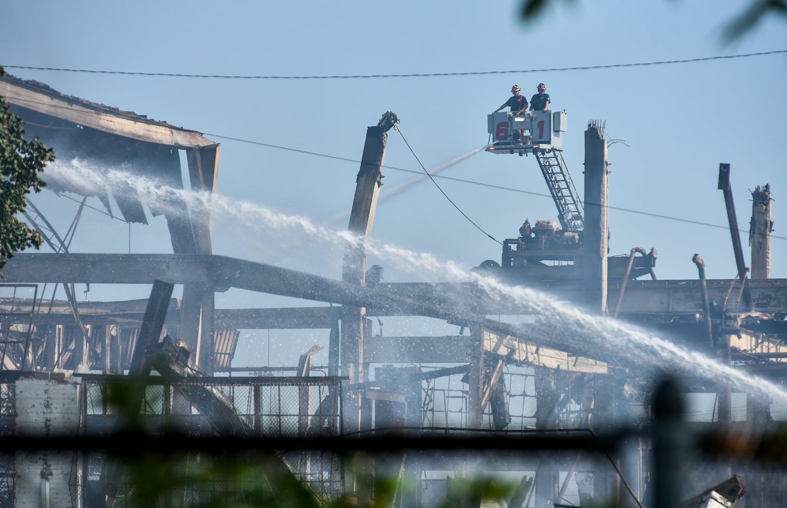 Aftermath of massive warehouse fire in Hamilton