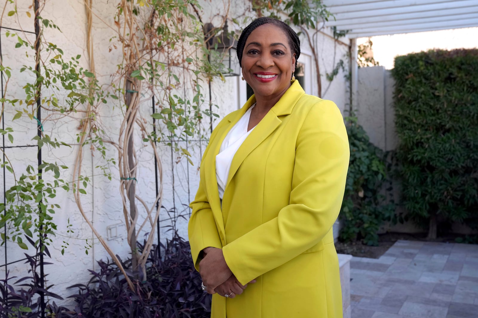 La June Montgomery Tabron, the W.K. Kellogg Foundation's first woman and first Black CEO poses for a photo, Tuesday, Jan. 14, 2025, in Scottsdale, Ariz. (AP Photo/Rick Scuteri)