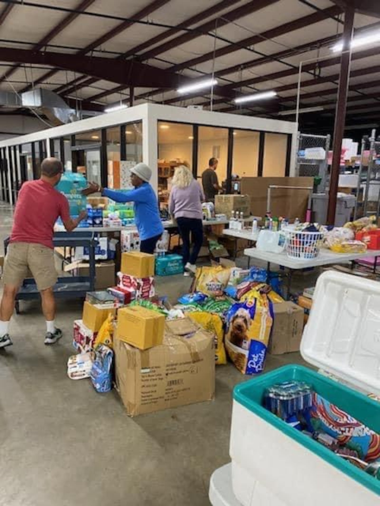 Start Skydiving volunteers have collected and delivered more than 50,000 pounds of supplies to hurricane victims. SUBMITTED PHOTO