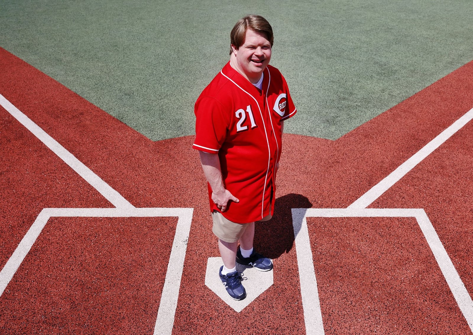 Teddy Kremer, the most famous Cincinnati Reds batboy, is the 2022 Nuxhall Humanitarian Award winner and will be honored at the 2022 Miracle Ball in late October. NICK GRAHAM/STAFF