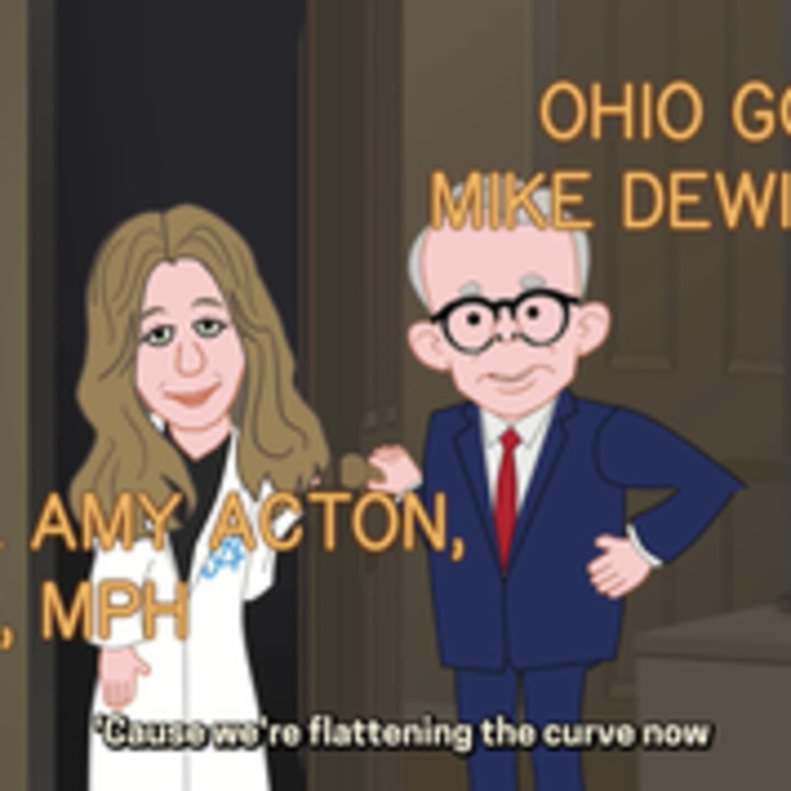 A screen grab from the  parody video created by Dave Stofka, an animator in northeast Ohio.