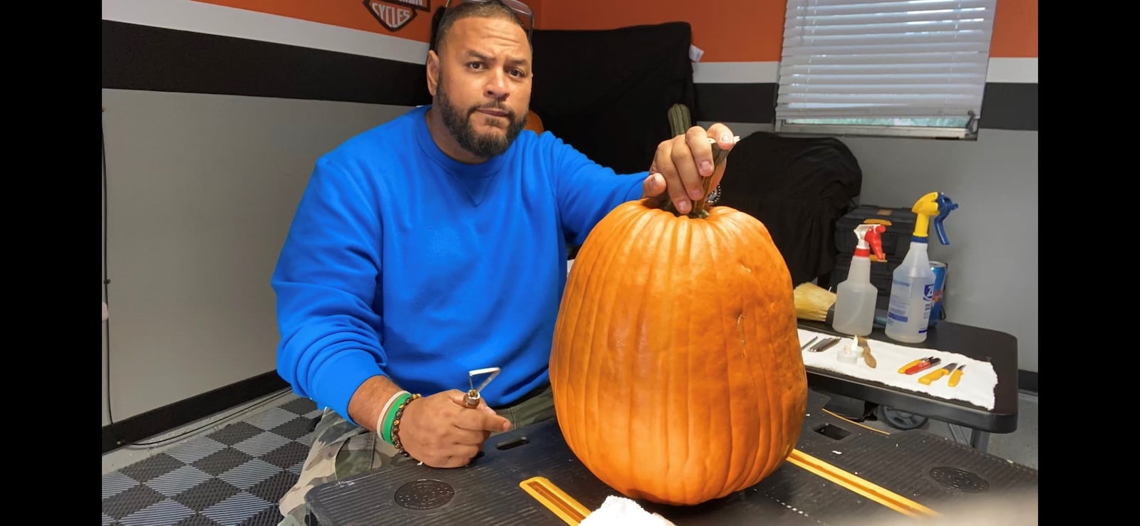 Fairfield resident William Wilson will be one of seven carvers on Season 2 of Food Network's "Outrageous Pumpkins," which premieres on Oct. 3. PROVIDED