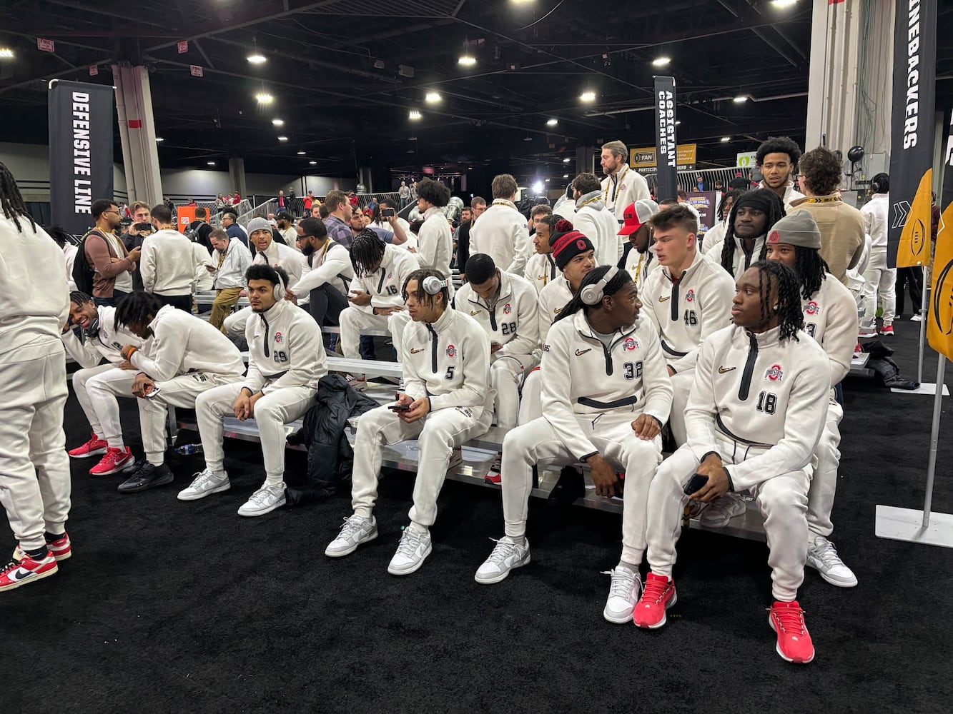 Ohio State defensive players at CFP Media Day