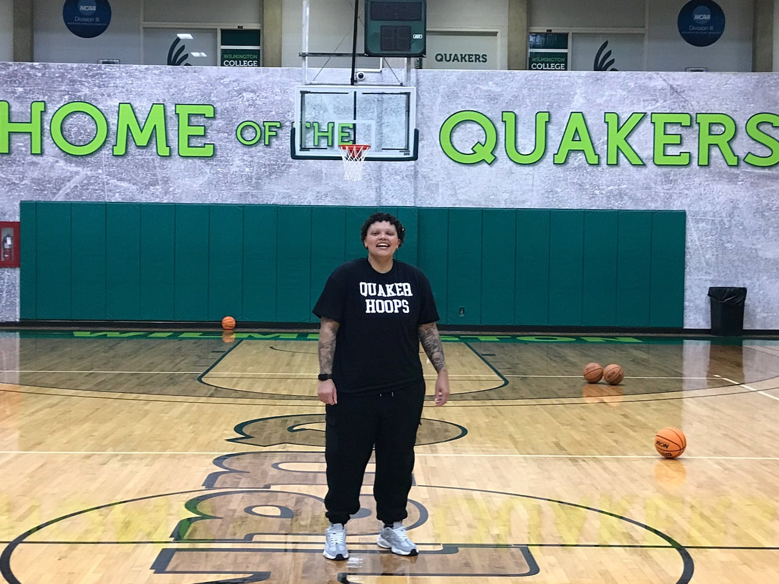 Sydney Moss on Hermann Court at Fred Raizk Arena on the Wilmington College campus. Tom Archdeacon/CONTRIBUTED