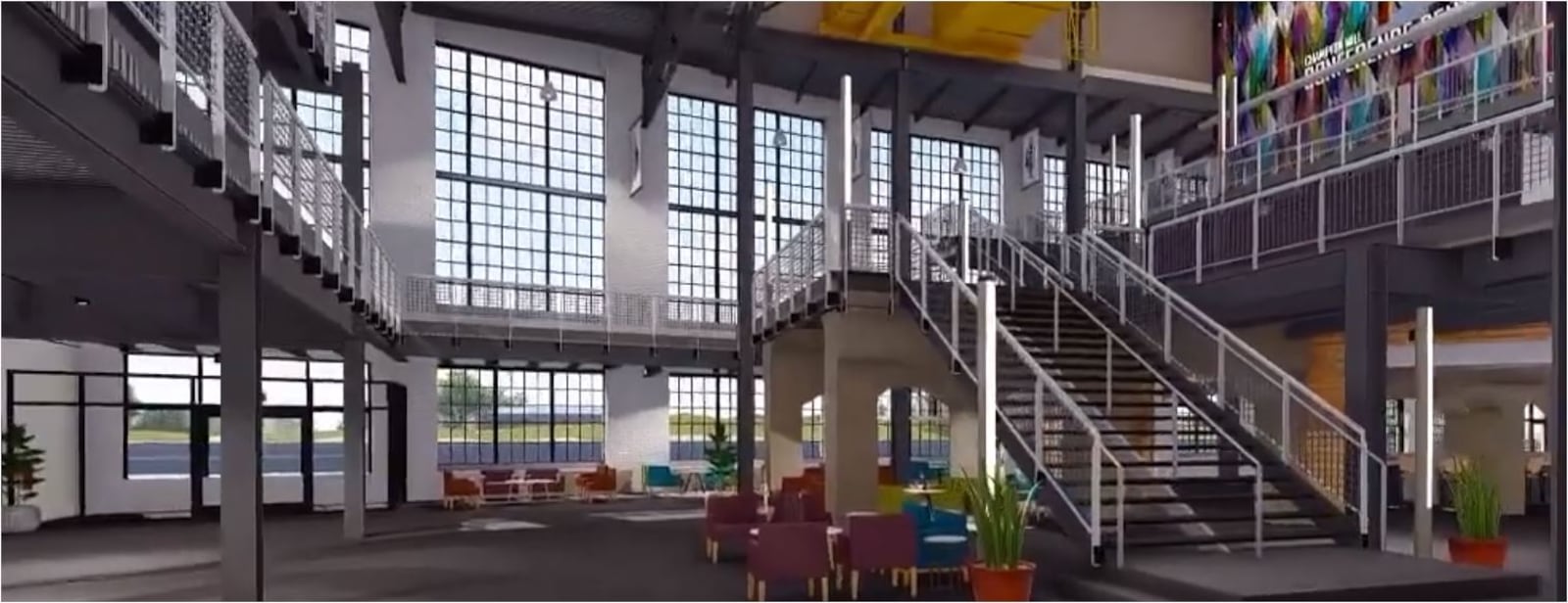 This is what the grand staircase will look like in the convention center at Spooky Nook Sports Champion Mill. PROVIDED