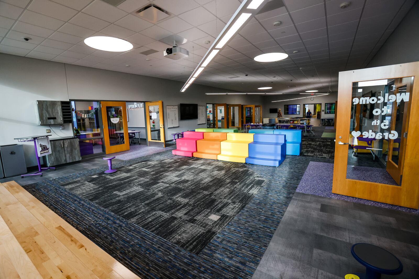 The new school year started with a new addition to Rosa Parks Elementary School in Middletown. A $10 million expansion was recently completed housing mostly fourth and fifth grade classrooms, library, science area and multi-use open learning spaces. NICK GRAHAM / STAFF