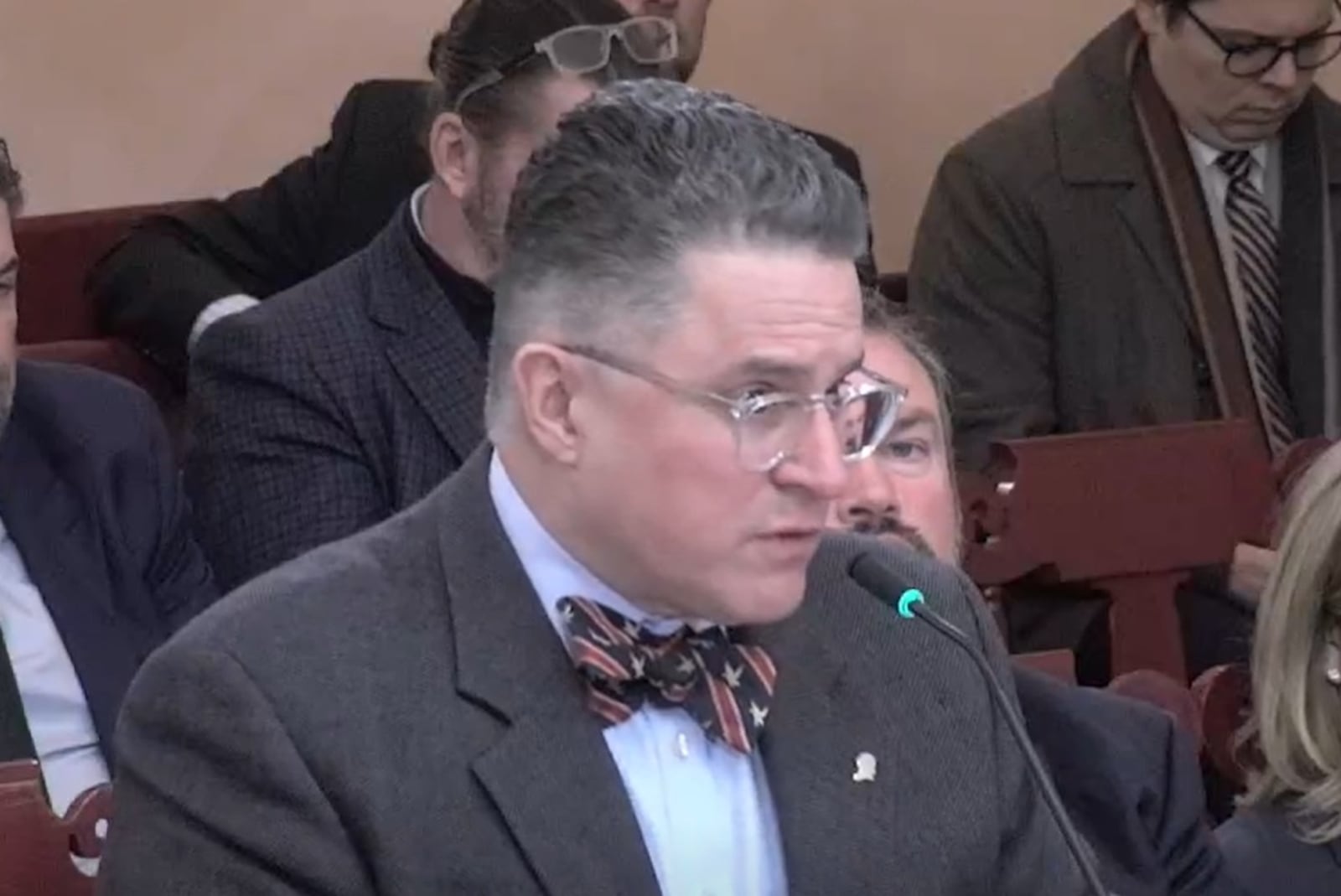 Joe Muha, general counsel and director of pharmacy compliance for Discount Drug Mart Inc., testifying before the Ohio House Insurance Committee on Dec. 4, 2024, in favor of H.B. 505. COURTESY OF THE OHIO CHANNEL