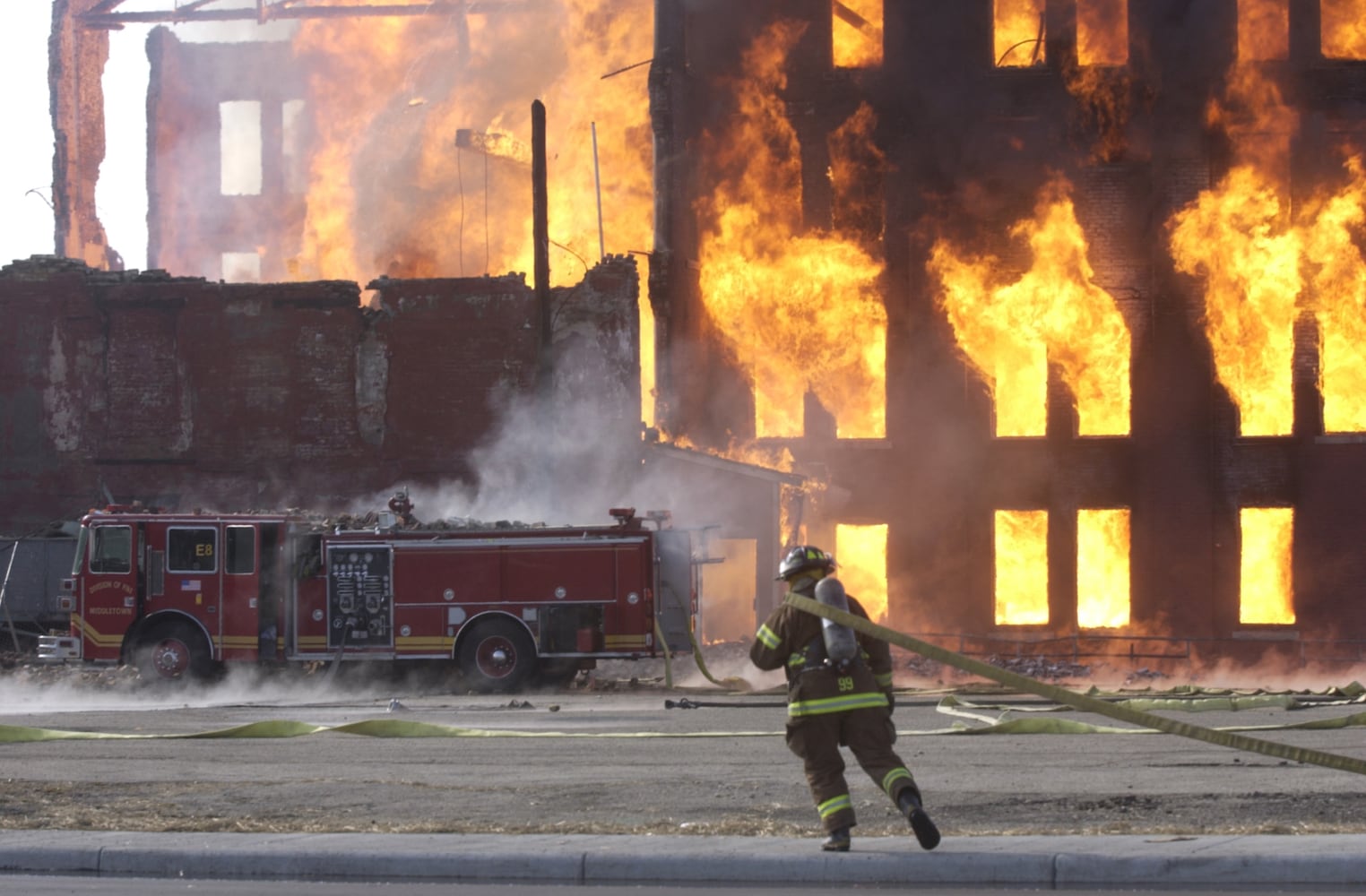 Recker Custom Woodworking building fire in 2004 in Middletown