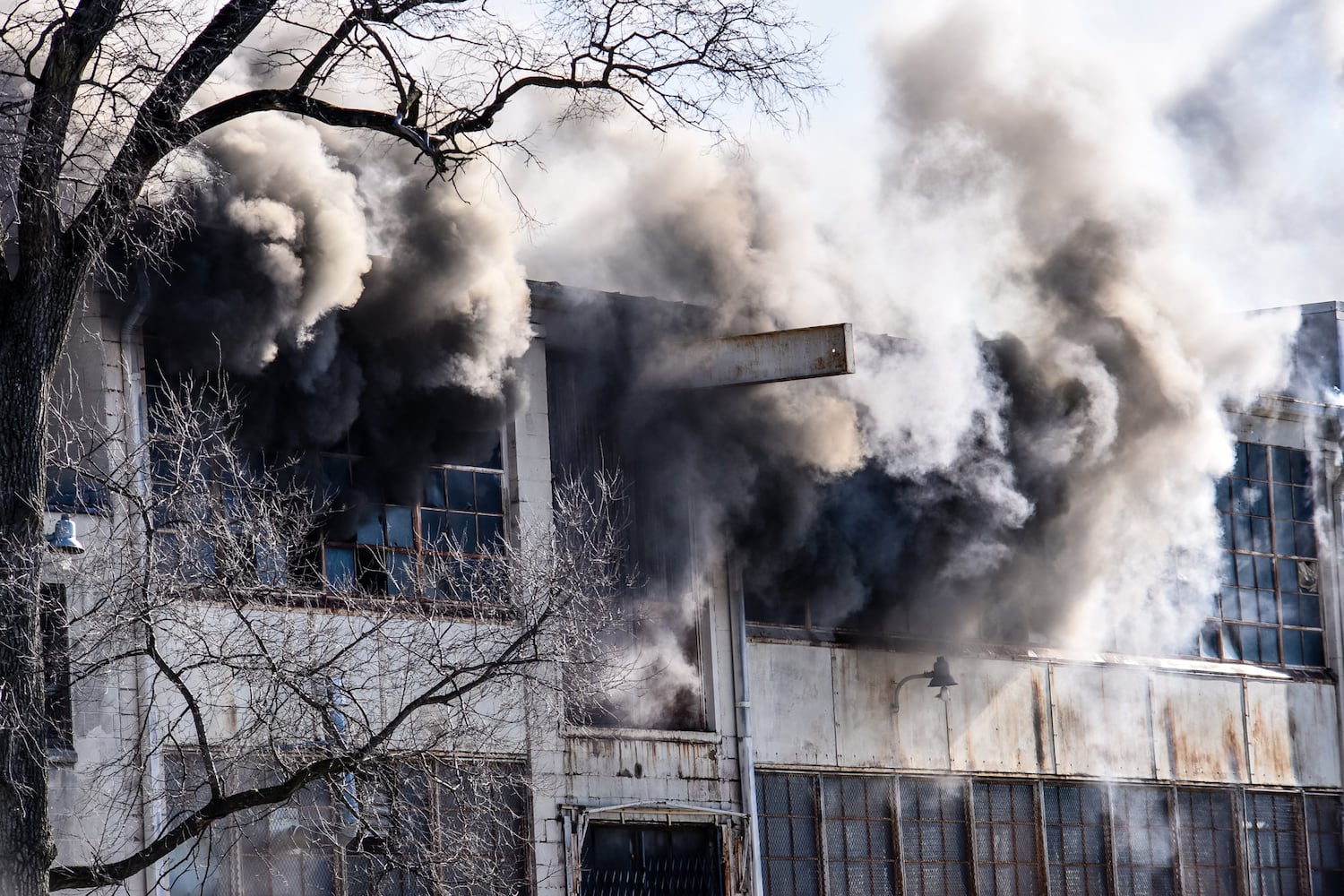 PHOTOS: Large fire at old Middletown Paperboard building on New Year’s Day