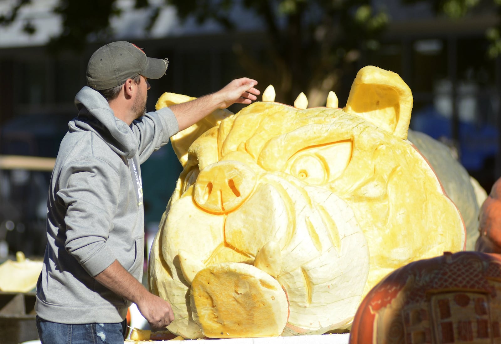 A national television program will film an episode during this year’s Operation Pumpkin in Hamilton, which will be held Oct. 13-15. While the show’s identity has not yet been released, it will focus on the event’s pumpkin sculpting competition, according to organizers, while also spotlighting Hamilton’s downtown revitalization. MICHAEL D. PITMAN/STAFF