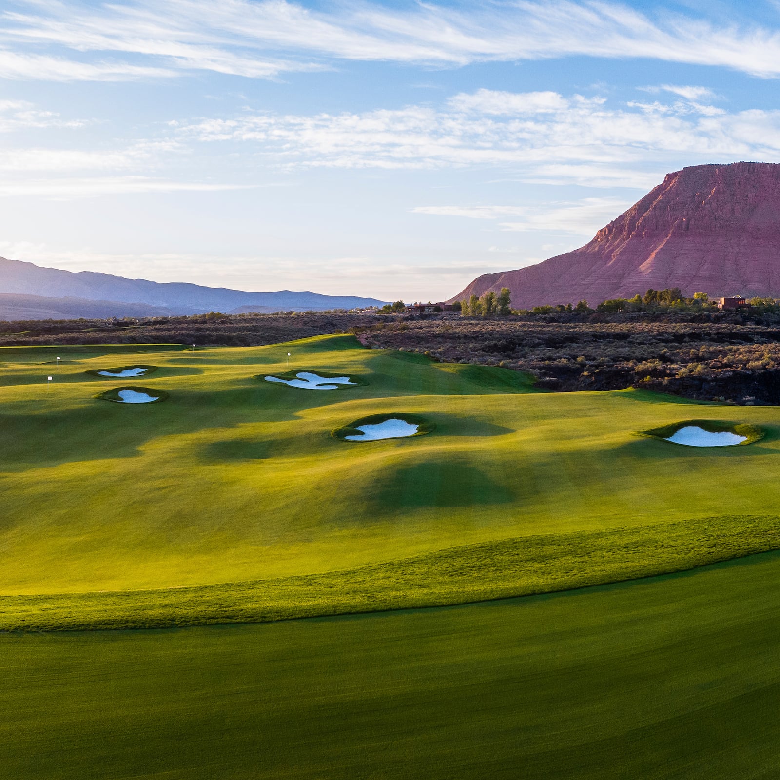 The practice range at Black Desert Resort, a $2 billion project that is hosting the Black Desert Championship this week, Thursday, Oct. 10, 2024 in Ivins, Utah, is shown. (AP Photo/Black Desert Resort via AP)