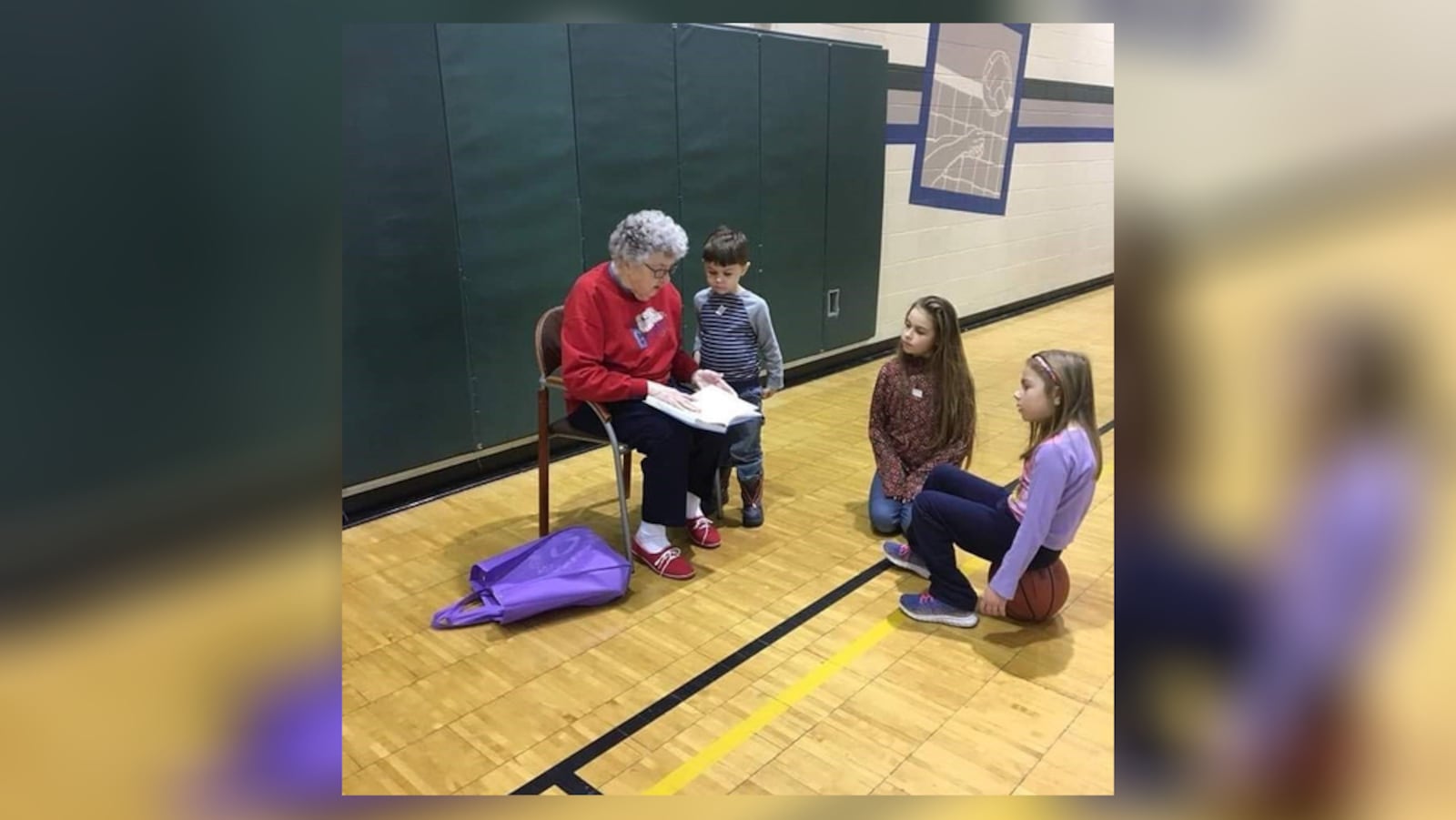 Delcie Doose, 88, of Liberty Twp., reads to children at the East Butler County YMCA. Because of her love of literacy and reading, the YMCA will dedicate Delcie's Corner in the children's room. Delcie died on Jan. 26, 2021, of a heart attack. PROVIDED