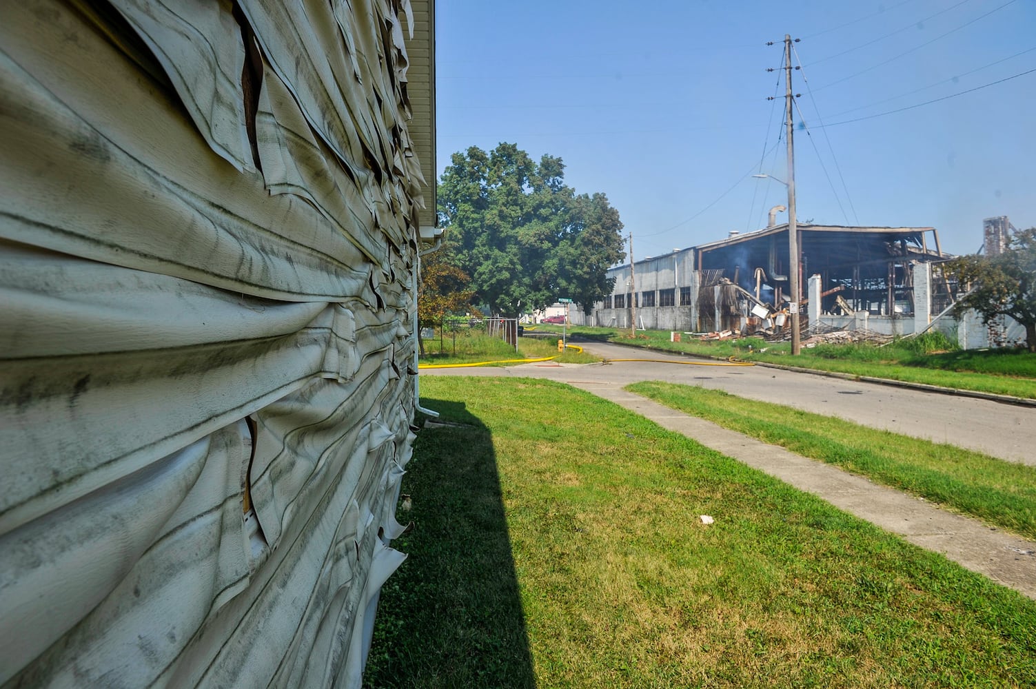 Aftermath of massive warehouse fire in Hamilton