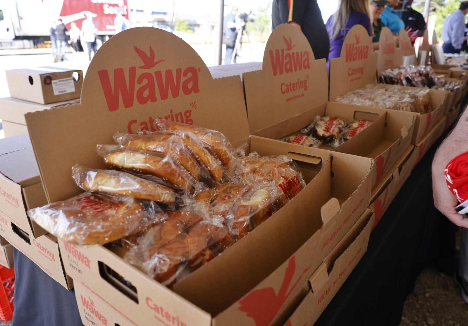 Wawa hosted a groundbreaking event to officially launch construction of its first store in Ohio at 5308 Fields Ertel Road in Deerfield Township Thursday, June 6, 2024. NICK GRAHAM/STAFF